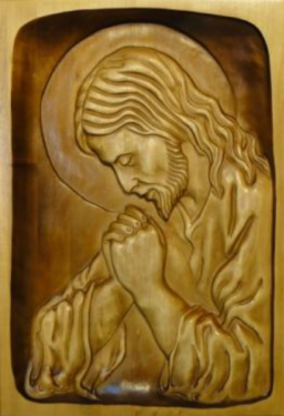 Płaskorzeźba - Jezus modlący się 2B