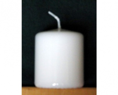 Świeca biała lakierowana KL  - 7 cm