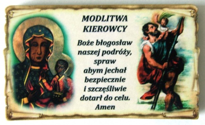 Modlitwa Kierowcy - Święty Krzysztof PLA-001MBCZ