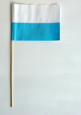 Chorągiewka, Flaga biało-niebieska, papierowa