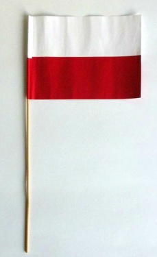 Chorągiewka, Flaga biało-czerwona, papierowa