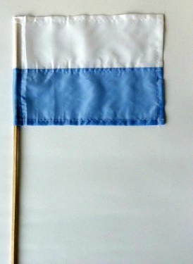 Chorągiewka, Flaga biało-niebieska, z tkaniny