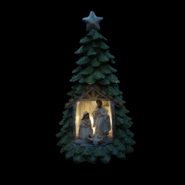 Szopka  - choinka - Święta Rodzina - świecąca - 25 cm 20807
