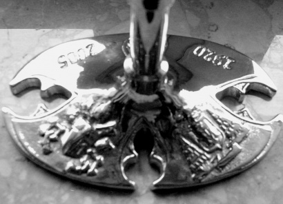 Relikwiarz Gotycki - srebrzony - 10 RU Jana Pawła II