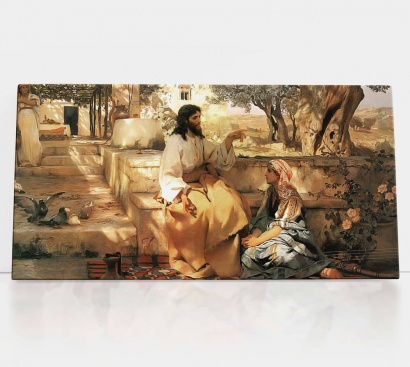 Obraz religijny Jezus i Samarytanka 0105 płótno