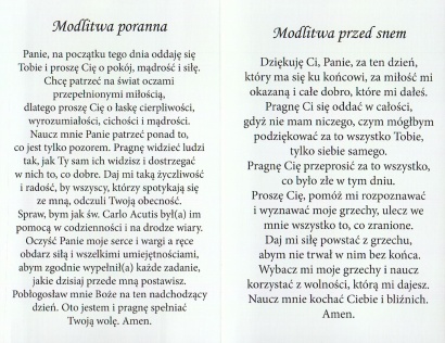 Obrazek Św. Carlo Acutis - folder  Al