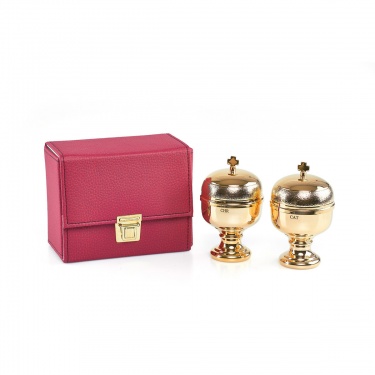 Pojemnik na oleje święte, ze szklanym wkładem  CHR  1758-2