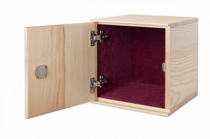 Tabernakulum z drewna z ornamentem IHS (kolor naturalny) 014/ Al