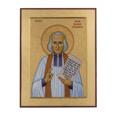 Ikona - Św. Jan Maria Vianej  089 M 17 x 13 cm