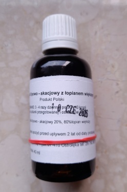 MIÓD LIPOWO  AKACJOWY Z ŁOPIANEM WIEKSZYM  (EKSTRAKT)