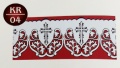 Obrus ołtarzowy koronkowy krzyż lilia FIOLETOWY - Kr