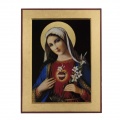 Ikona -  Serce Matki Bożej - 042 M 17 x 13 cm