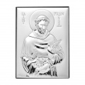 Obrazek srebrny Święty Franciszek 8x11cm 