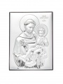 Obrazek srebrny Święty Antoni z Padwy  8x11cm 