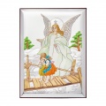 Obrazek srebrny Anioł stróż na kładce 31124CER 8x11