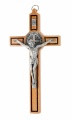 Krzyż Świętego Benedykta, z drewna oliwnego. 20 cm  4252
